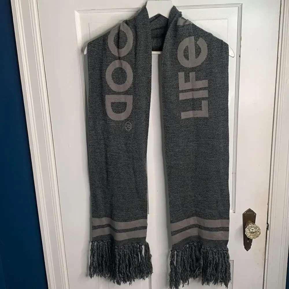 Life is Good Forest Scenic Gray Fringe Unisex Scarf M-001